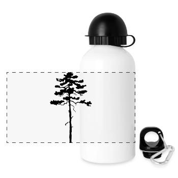 Tree Pine - Panorama Trinkflasche mit Deckel 500 ml - Weiß - Vorne