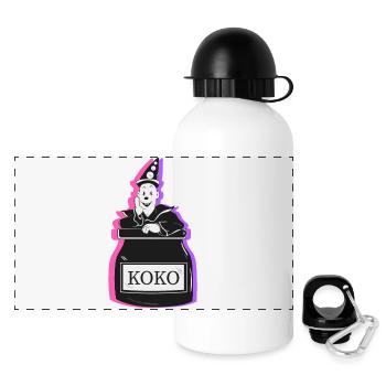koko clown - Gourde panoramique avec couvercle 500 ml - blanc - Devant