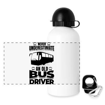 Bus driver grandfather - Panoramic Thermal Bottle with Lid 500 ml - white - Front