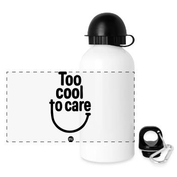 Too cool to care - Panoramic Thermal Bottle with Lid 500 ml - white - Front
