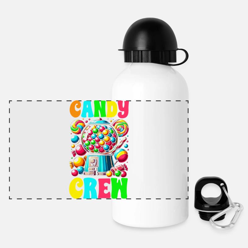Candy Crew Decoration Candy Lover Sweet Tooth - Panoramic Thermal Bottle with Lid 500 ml - white