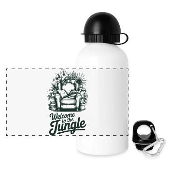 Cluttercore Enthusiast - Panorama Trinkflasche mit Deckel 500 ml - Weiß - Vorne