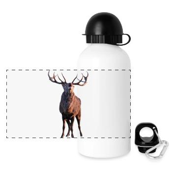 Röhrender Hirsch - Panorama Trinkflasche mit Deckel 500 ml - Weiß - Vorne