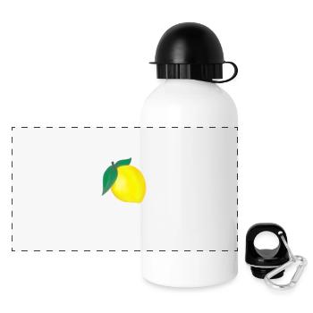 lemon - Panoramic Thermal Bottle with Lid 500 ml - white - Front