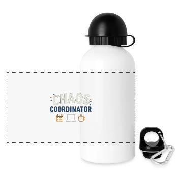 Chaos Coordinator – Funny Sayings Shirt for Elt - Panoramic Thermal Bottle with Lid 500 ml - white - Front