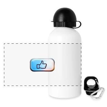 Neon Daumen Hoch Gradient - Panorama Trinkflasche mit Deckel 500 ml - Weiß - Vorne