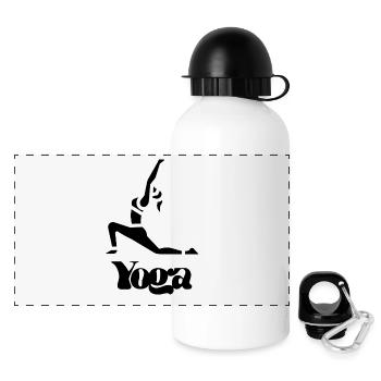 Yoga Meditation - Panoramic Thermal Bottle with Lid 500 ml - white - Front