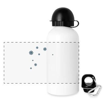 Flocons de neige - Gourde panoramique avec couvercle 500 ml - blanc - Devant