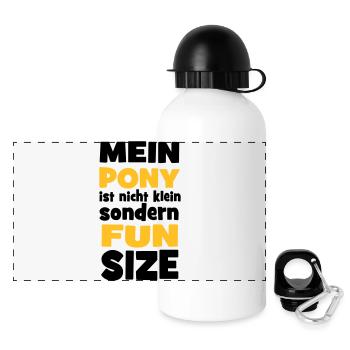 Pony - Panorama Trinkflasche mit Deckel 500 ml - Weiß - Vorne