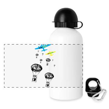 Drop beats not bombs - Panoramic Thermal Bottle with Lid 500 ml - white - Front