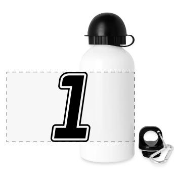 Number 1 - Panoramic Thermal Bottle with Lid 500 ml - white - Front