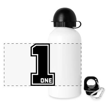 one___f1 - Gourde panoramique avec couvercle 500 ml - blanc - Devant