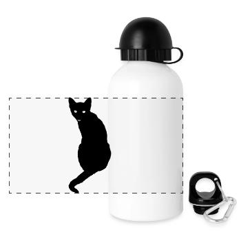 Katze Kätzchen Katzenshirt Geschenk Weihnachten - Panorama Trinkflasche mit Deckel 500 ml - Weiß - Vorne