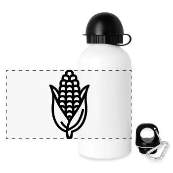 Maiskolben - Panorama Trinkflasche mit Deckel 500 ml - Weiß - Vorne
