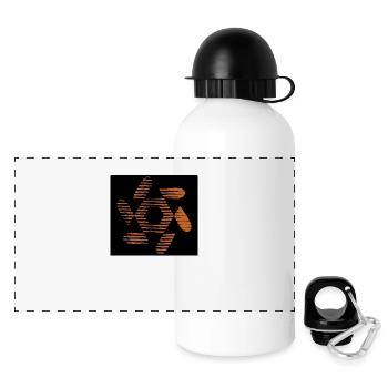 DESIGN. ART. PAPA. MAMAN. MODERNE. AFRIQUE. GEEK. - Gourde panoramique avec couvercle 500 ml - blanc - Devant