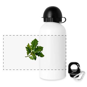 herbes thym romarin persil origan aneth - Gourde panoramique avec couvercle 500 ml - blanc - Devant