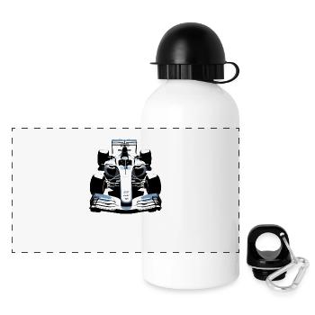 Formulaire 1 Autocollant de voiture - Conception de voiture de sport - Gourde panoramique avec couvercle 500 ml - blanc - Devant