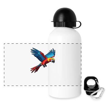 Parrot - Animal Design - Panoramic Thermal Bottle with Lid 500 ml - white - Front