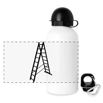 Leiter - Panorama Trinkflasche mit Deckel 500 ml - Weiß - Vorne