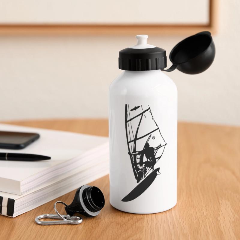 Windsurf Loop Panorama Trinkflasche mit Deckel 500 ml