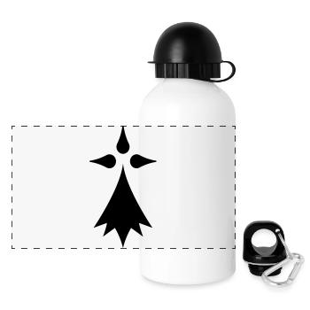 hermine02 - Panorama Trinkflasche mit Deckel 500 ml - Weiß - Vorne