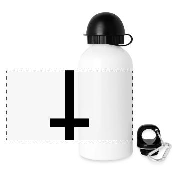 Cross Antichrist reversed 1c - Panoramic Thermal Bottle with Lid 500 ml - white - Front