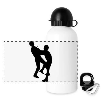 Krav Maga - Panorama Trinkflasche mit Deckel 500 ml - Weiß - Vorne