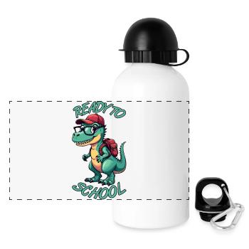 DINO RENTRÉE SCOLAIRE - Gourde panoramique avec couvercle 500 ml - blanc - Devant