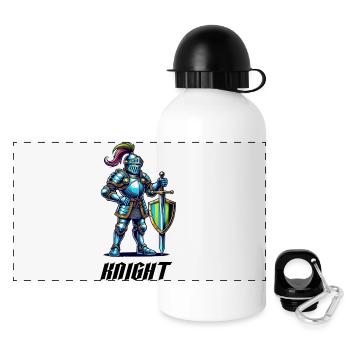 Bande dessinée Knight - Gourde panoramique avec couvercle 500 ml - blanc - Devant