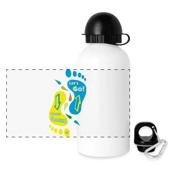 Feet_Come Back_Let geht's! - Panorama Trinkflasche mit Deckel 500 ml - Weiß - Vorne