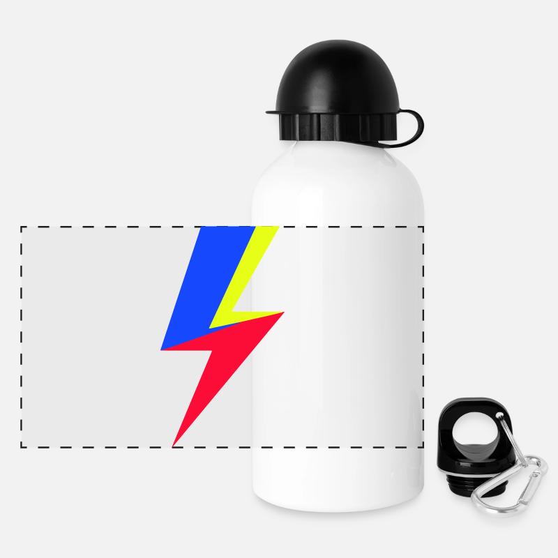 TriColor Beam - Panoramic Thermal Bottle with Lid 500 ml - white