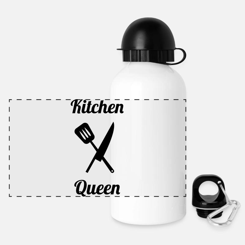 The queen of cooking - Panoramic Thermal Bottle with Lid 500 ml - white