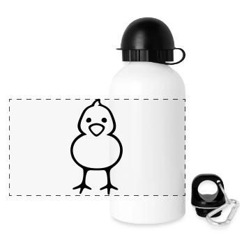 Chick - Panorama Trinkflasche mit Deckel 500 ml - Weiß - Vorne