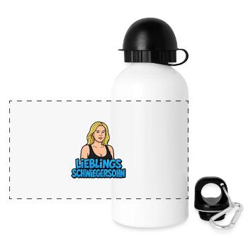 Favorite son-in-law - Panoramic Thermal Bottle with Lid 500 ml - white - Front