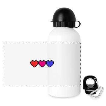 HERZ. MAMA. MUTTERTAG. FEST. ALLES GUTE ZUM GEBURTSTAG - Panorama Trinkflasche mit Deckel 500 ml - Weiß - Vorne