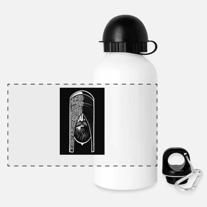 Schatten des Highlanders - Panorama Trinkflasche mit Deckel 500 ml - Weiß