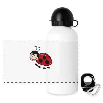 Chance de coccinelle - Gourde panoramique avec couvercle 500 ml - blanc - Devant