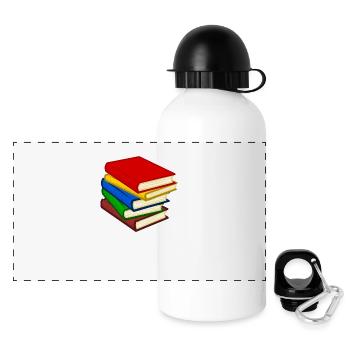 Bücher - Panorama Trinkflasche mit Deckel 500 ml - Weiß - Vorne