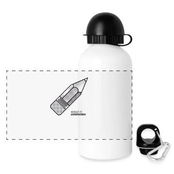 Armes de construction - Gourde panoramique avec couvercle 500 ml - blanc - Devant