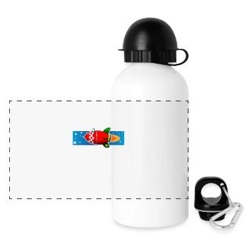 Copie de fusée - Gourde panoramique avec couvercle 500 ml - blanc - Devant
