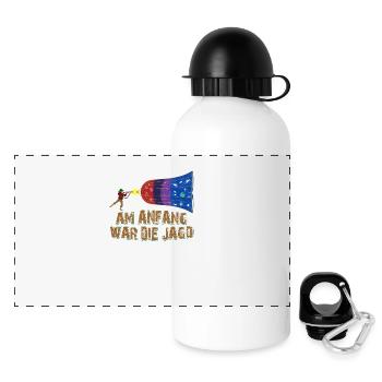 Jagd Big Bang - Panorama Trinkflasche mit Deckel 500 ml - Weiß - Vorne