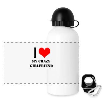 girlfriend - Panoramic Thermal Bottle with Lid 500 ml - white - Front