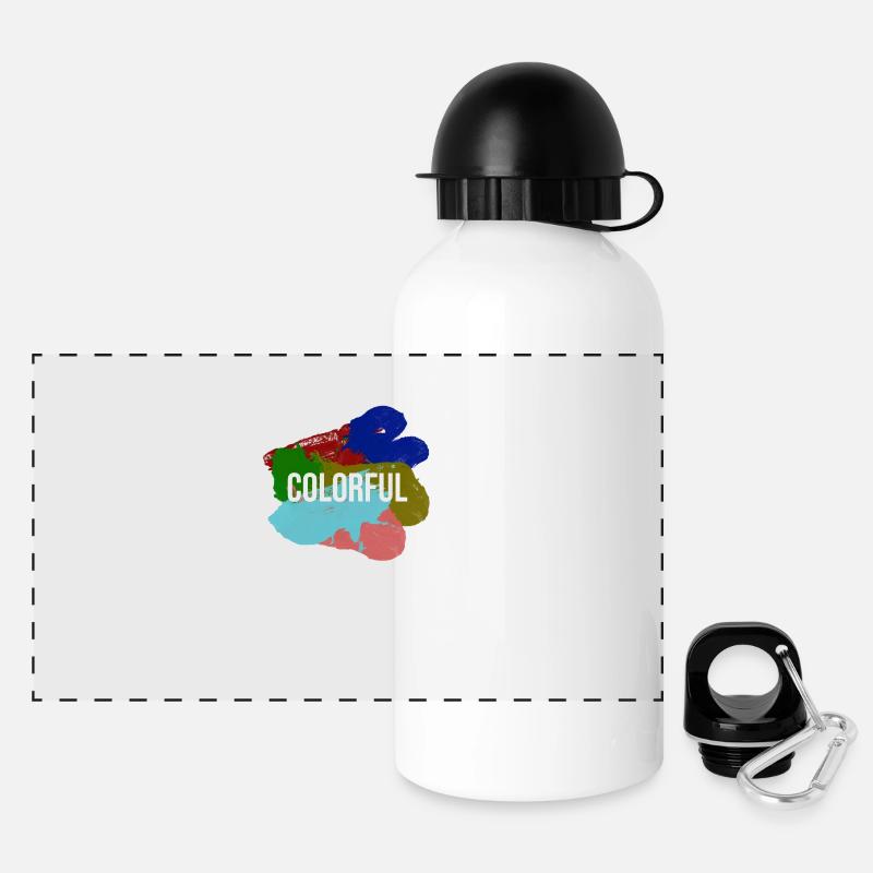 colorful - Panoramic Thermal Bottle with Lid 500 ml - white