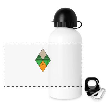 Graphique du diamant - Gourde panoramique avec couvercle 500 ml - blanc - Devant