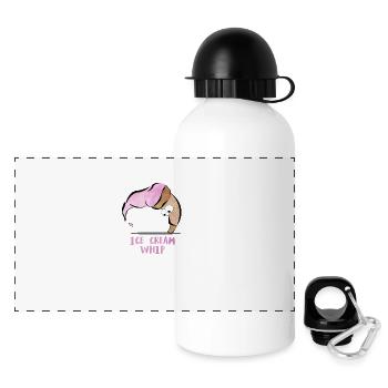 Fouet à la crème glacée - Gourde panoramique avec couvercle 500 ml - blanc - Devant