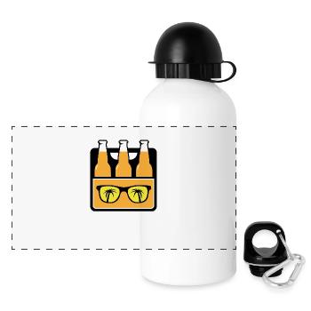 Mallorca Sixpack party drinking crew sommer - Panorama Trinkflasche mit Deckel 500 ml - Weiß - Vorne