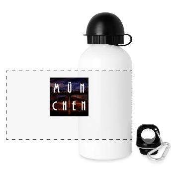 München - Panorama Trinkflasche mit Deckel 500 ml - Weiß - Vorne
