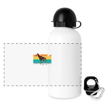 Okapi Natur pur - Panorama Trinkflasche mit Deckel 500 ml - Weiß - Vorne