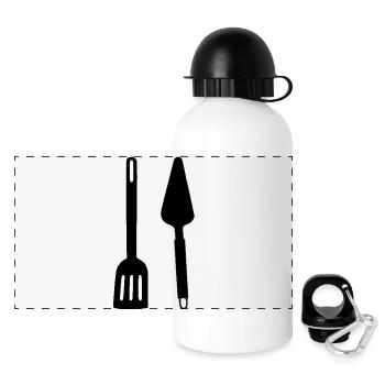 ustensiles de cuisine - Panorama Trinkflasche mit Deckel 500 ml - Weiß - Vorne