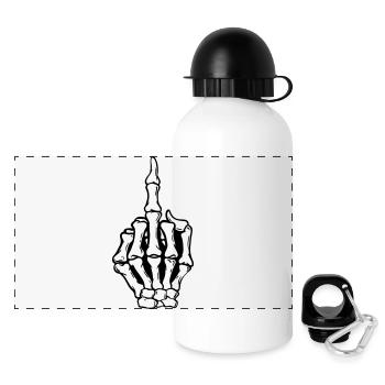 Skull finger - Panorama Trinkflasche mit Deckel 500 ml - Weiß - Vorne